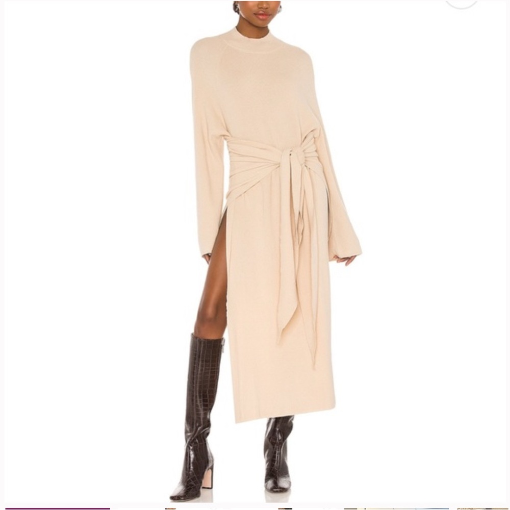 Tied Up Knit Dress in cream 
SNDYS - Revolve